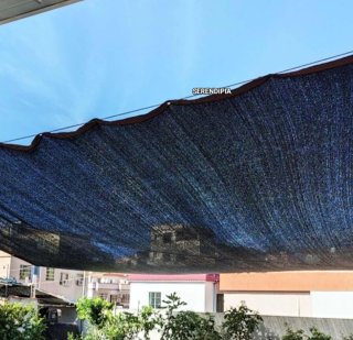 TOLDO VELA DE SOMBREO CUADRADO 3X3 NEGRO.