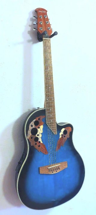 Guitarra Harley Benton HBO-850 Blue +  Extras