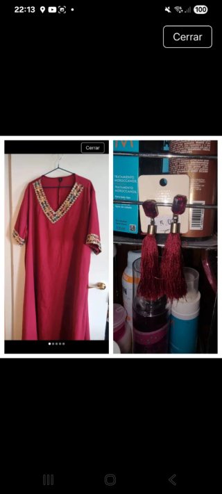 Vestido largo bordado talla grande 48 a 52 amplo