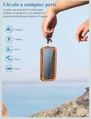 Cargador Solar 20000mAh PD20W Power Bank