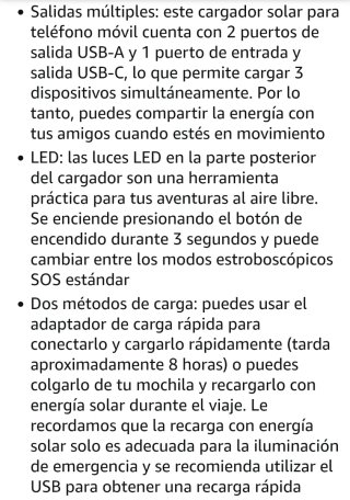 Cargador Solar 20000mAh PD20W Power Bank