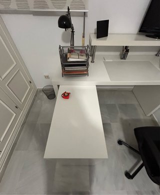 Escritorio blanco madera 150x65x75 cm