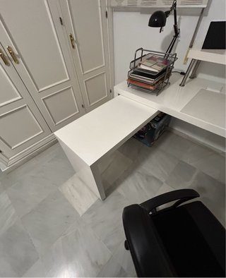 Escritorio blanco madera 150x65x75 cm