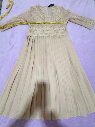Vestido Zara Beige Talla 38