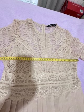 Vestido Zara Beige Talla 38