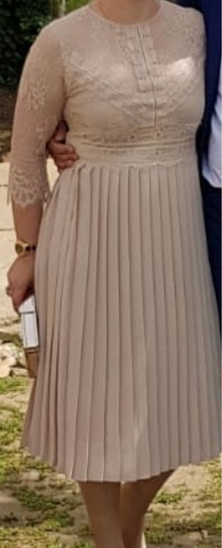 Vestido Zara Beige Talla 38