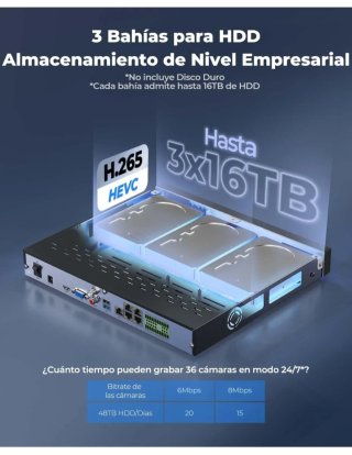 Reolink NVR 36 Canales