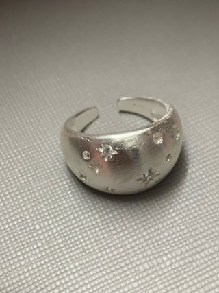 Anillo Plata Ajustable Estrellas