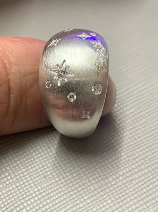 Anillo Plata Ajustable Estrellas