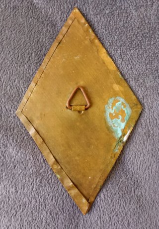 Espejo de latón romboidal 1980s