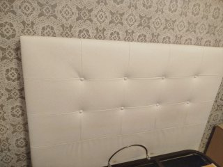 Cabecero Cama 145cm Blanco Polipiel