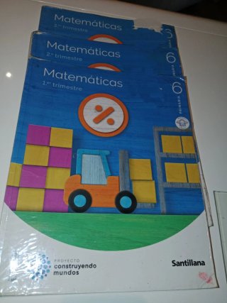 Pack 3 libros de matemáticas de 6 de primaria.