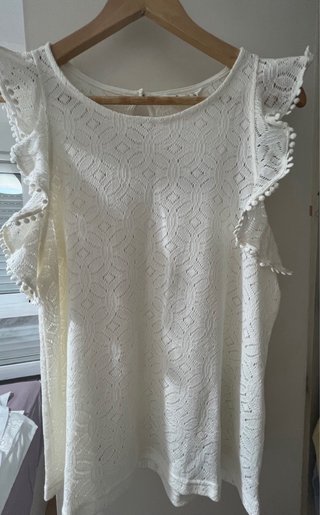 Blusa Springfield crema Bordada Talla L