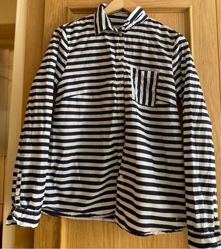 Camisa Tom Tailor Rayas Azul y Blanco Algodón