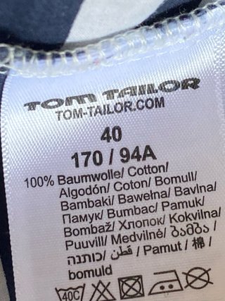 Camisa Tom Tailor Rayas Azul y Blanco Algodón