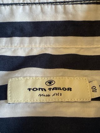 Camisa Tom Tailor Rayas Azul y Blanco Algodón