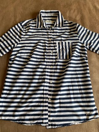 Camisa Tom Tailor Rayas Azul y Blanco Algodón