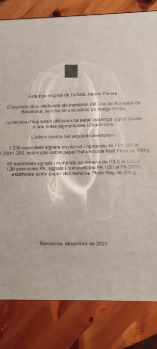 Litografía Jaume Plensa