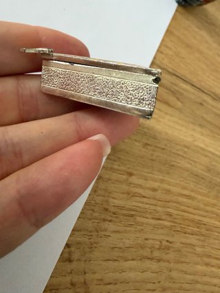Scatolina argento 800  a forma di albero di Natale