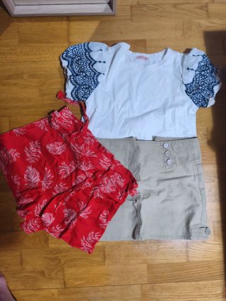 Lote Verano: Falda, Camiseta y Pantalón