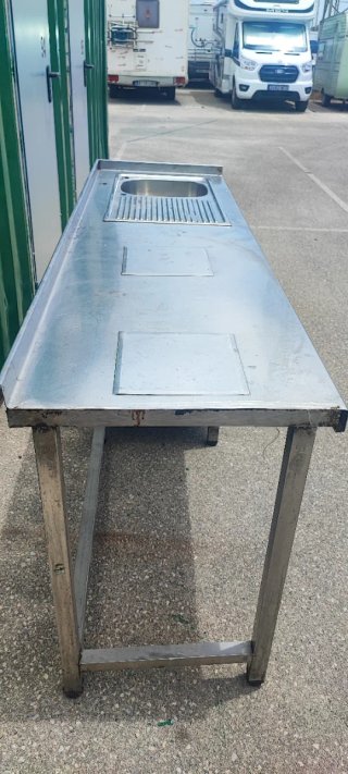 Mesa fregadero de acero inoxidable