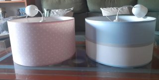 Lampade per camerette (blu e rosa)