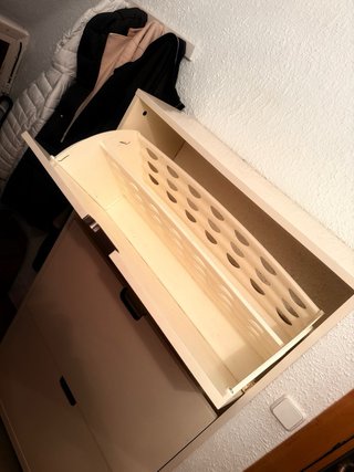 Zapatero blanco de 2 compartimento. BISSA