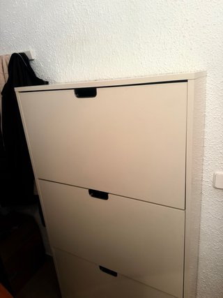 Zapatero blanco de 2 compartimento. BISSA