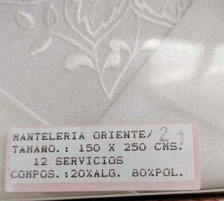 Manteleria   bordado floral