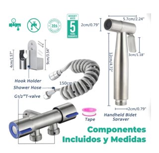 Kit Pulverizador Bidet Acero Inoxidable