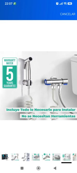 Kit Pulverizador Bidet Acero Inoxidable
