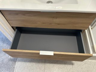 Mueble de baño completo madera y porcelana