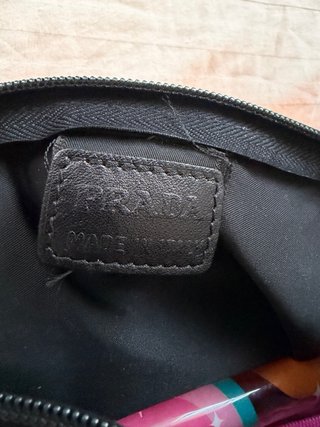 Pochette Prada nera nylon