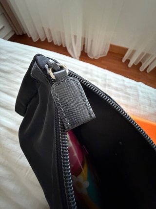 Pochette Prada nera nylon