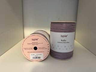 2 gomitoli rafia setosa ISPIE color malva