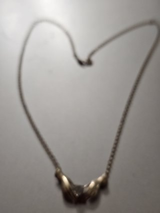 Collar manos corazón cristal plata