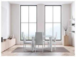 Mesa Comedor + 4 Sillas Blanca