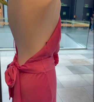 Vestido fiesta Zara rosa flor