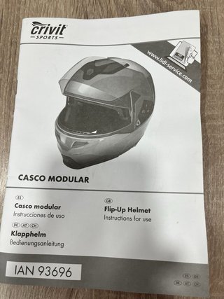 Casco Moto Modular Crivit Negro