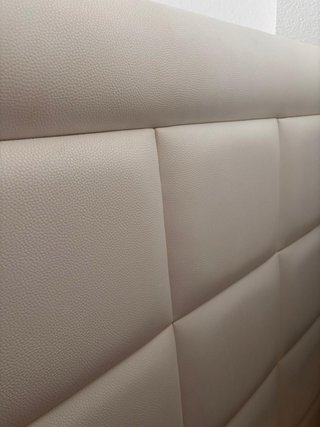 Cabecero polipiel blanco 135x130
