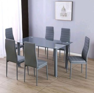 Mesa Comedor Gris + 6 Sillas Avatar