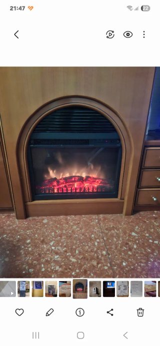 Calefactor chimenea eléctrica efecto leña
