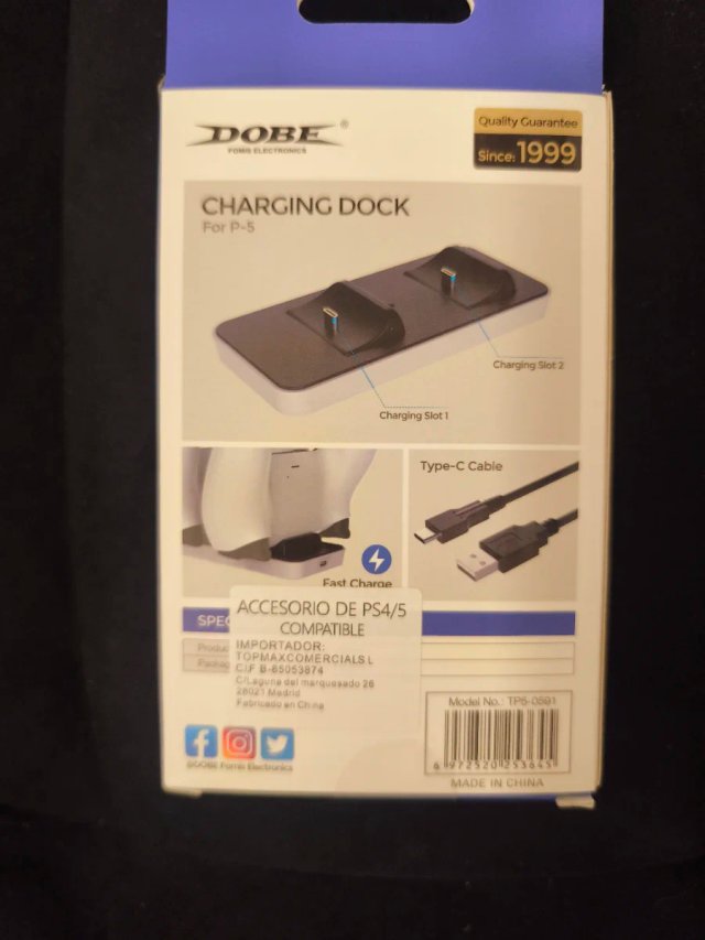 Cargador Doble para Mandos PS5 charning dock