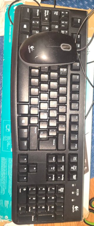 Teclado y Ratón Logitech MK120 Negro
