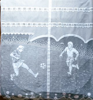 Cortina Visillo Vintage Futbolista