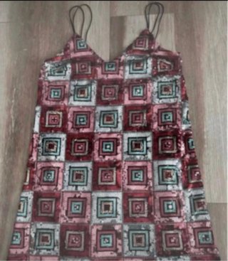 Vestido Zara lentejuelas cuadros