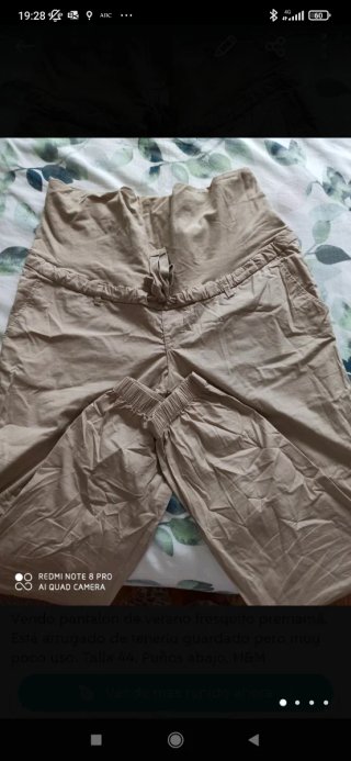 Pantaloni premaman beige