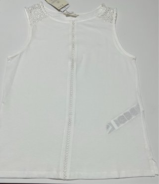 Blusa Springfield blanca con crochet Talla S