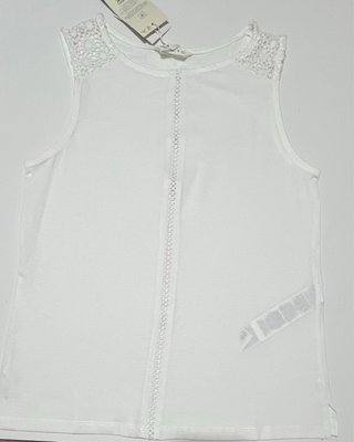 Blusa Springfield blanca con crochet Talla S