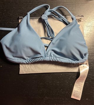 Top bikini azul
